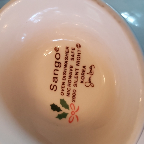 Sango 3900 Silent Night Footed Mugs Korea - Picture 6 of 16